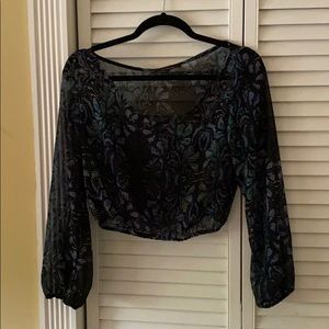 Cropped Floral Shirt